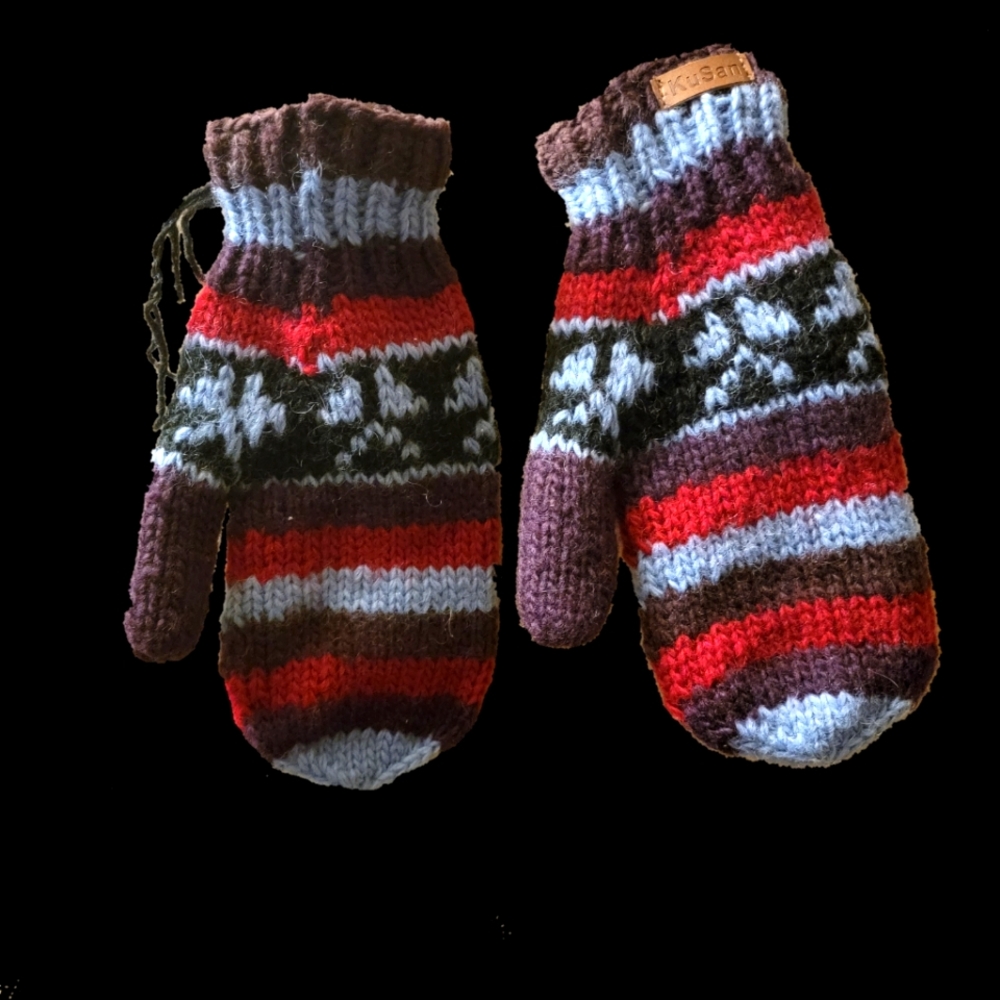 Sherpa Lined Wool Mittens